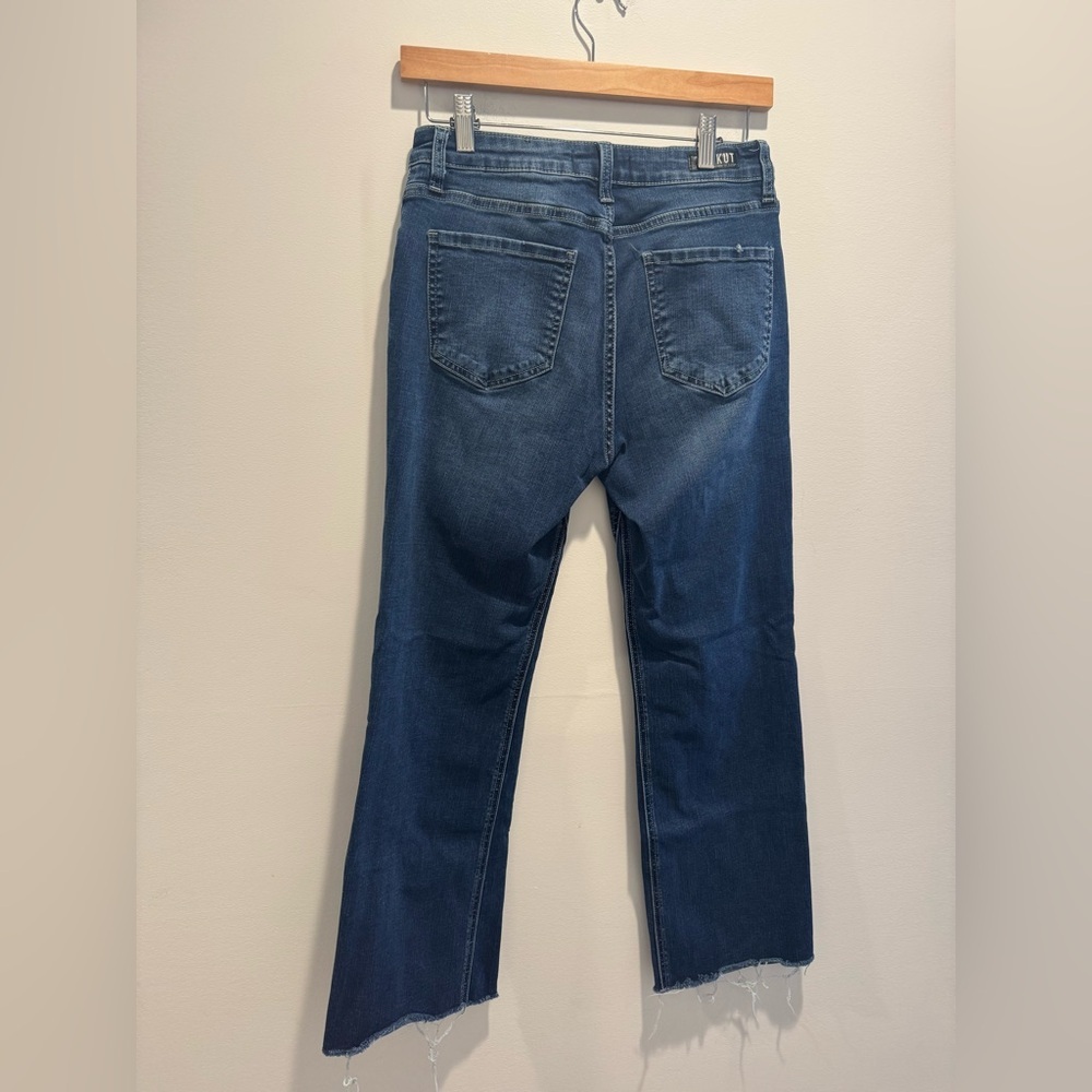 Kut from the Kloth Kelsey Fab Ab Ankle Flare Denim Jeans - Picture 4 of 6
